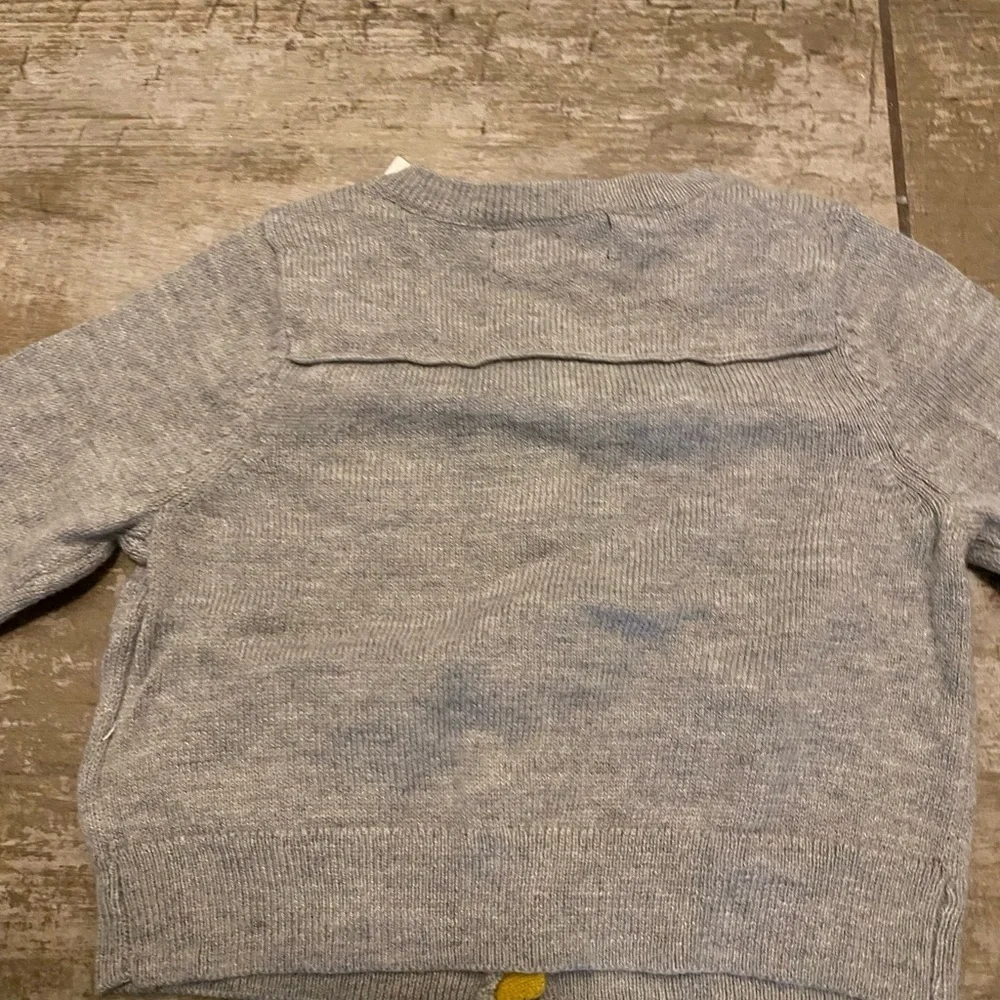 BabyGap Grey & Yellow Cardigan Sweater Size 0-3 Months